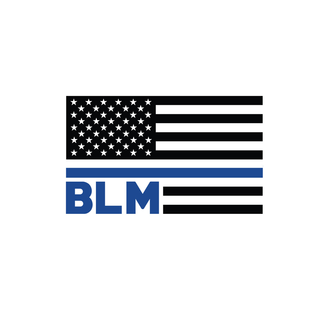 Blue Lives Matter American Flag Decal