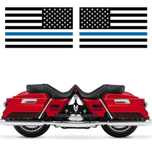 Thin Blue Line American Flag Decals (1 pair) – The Wavy Flag