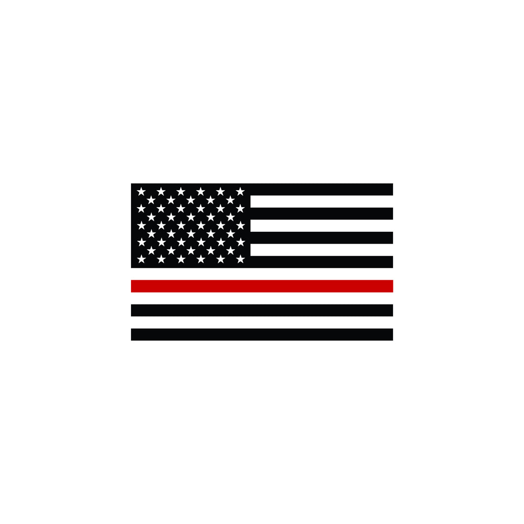 Thin Red Line American Flag Decal